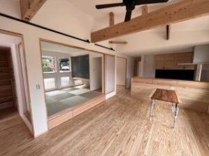 三宅建築工房の新築物件に施工された七島イの琉球畳