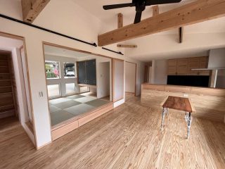 三宅建築工房の新築物件に施工された七島イの琉球畳