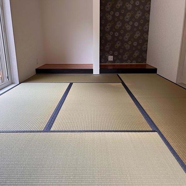 無染土い草の畳で新調した和室