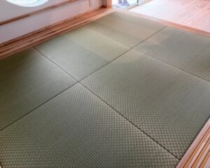 特殊な織り方で作られた市松表の国産畳