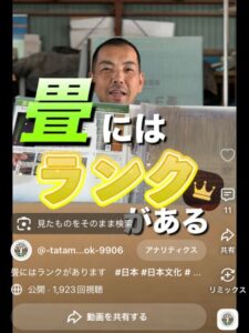 畳にはランクがあるという解説動画の画像