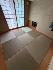 七島イを使用した本格的な琉球畳の和室