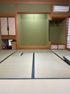 畳縁の模様を綺麗に出したこだわりの茶室の国産畳